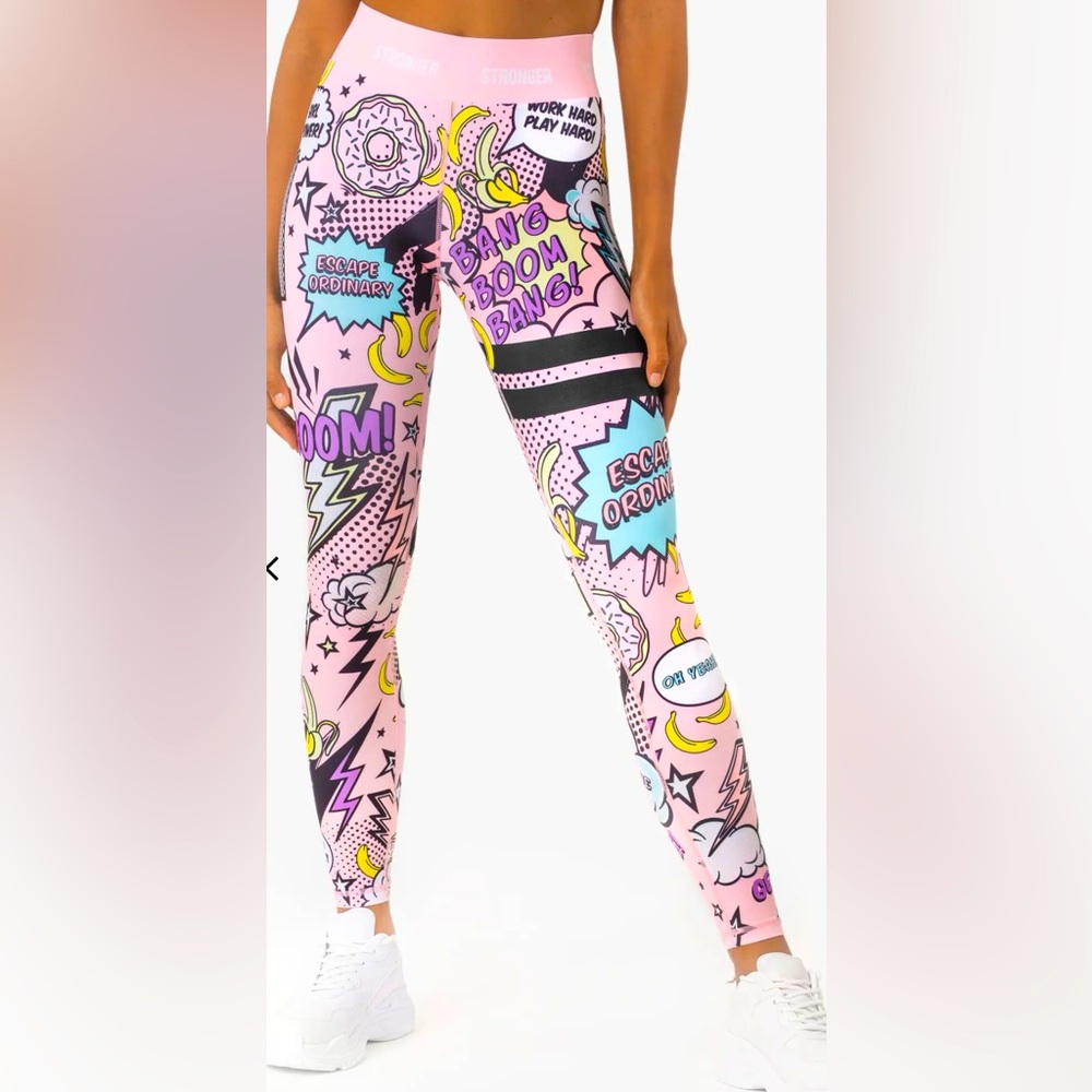 Stronger Pink Punch Ice Cream Leggings Size XS